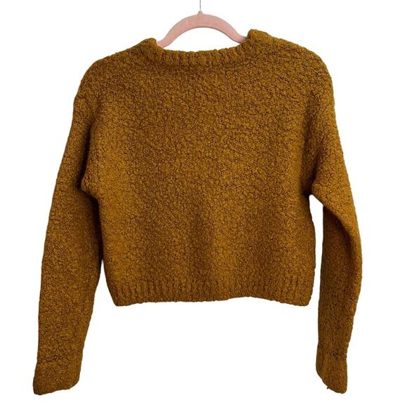 MTWTFSS Weekday Mustard Yellow Wool Mohair Blend Sweater - Picture 2 of 4